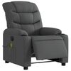 vidaXL Electric Massage Recliner Chair Dark Grey Fabric
