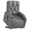 vidaXL Stand up Massage Recliner Chair Grey Faux Leather