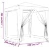 vidaXL Party Tent with 4 Mesh Sidewalls Green 2x2 m HDPE