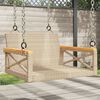 vidaXL Swing Bench Beige 63x62x40 cm Poly Rattan