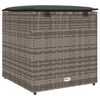 vidaXL Cushion Box with Storage Grey 50 x 50 x 50 cm Poly Rattan