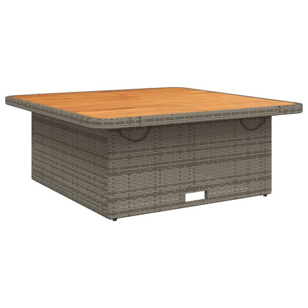vidaXL 4 Piece Garden Dining Set with Cushions Grey Poly Rattan