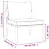 vidaXL 9 Piece Garden Lounge Set with Grey Cushions Steel