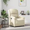 vidaXL Recliner Chair Cream Faux Leather