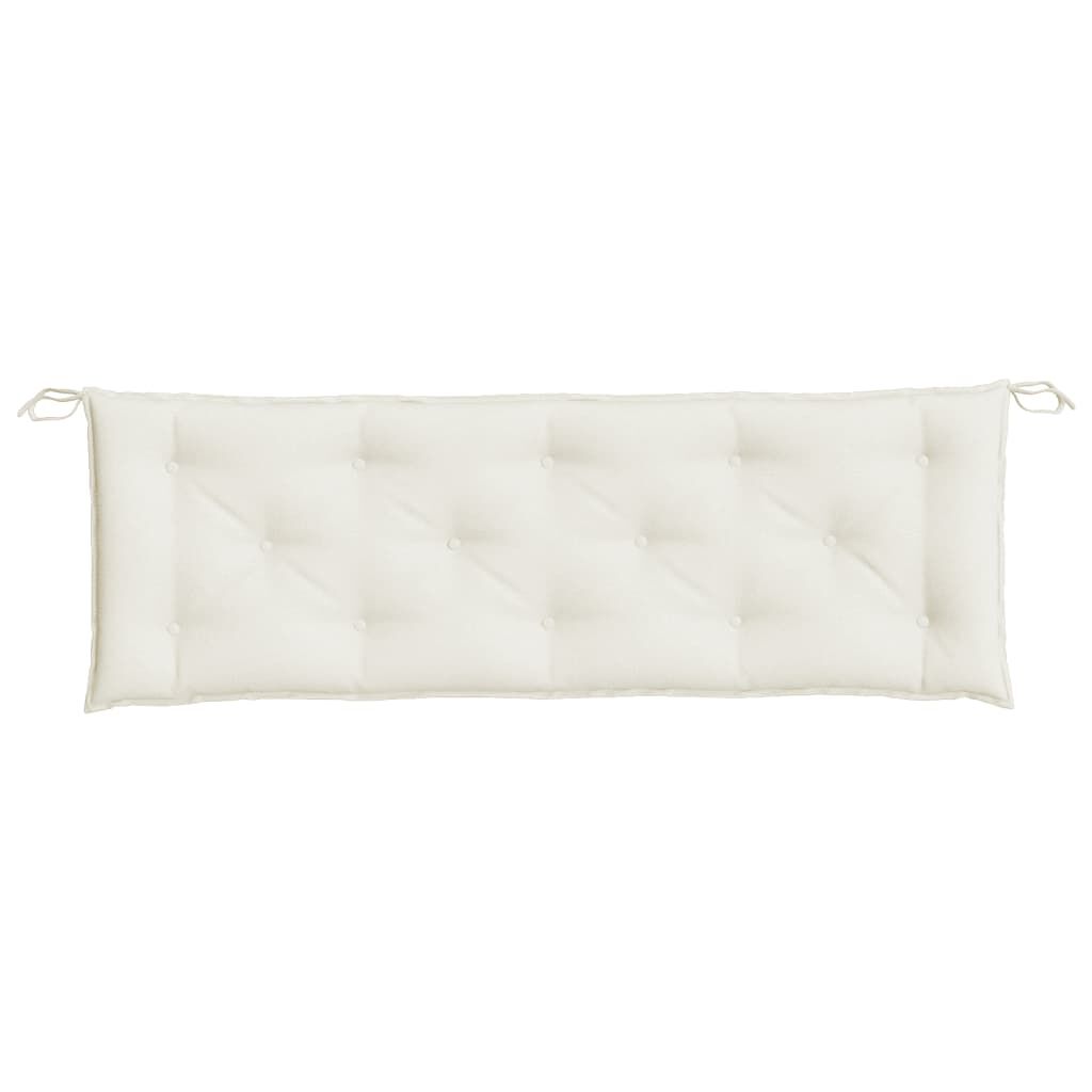 vidaXL Garden Bench Cushions 2 pcs Melange Cream 150x50x7 cm Fabric