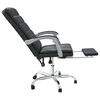 vidaXL Reclining Office Chair Black Faux Leather
