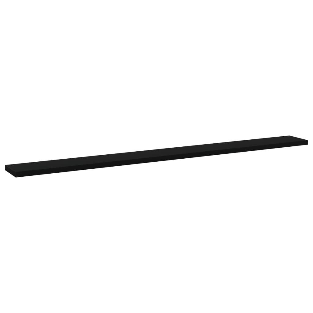 vidaXL Bookshelf Boards 4 pcs Black 100x10x1.5 cm Engineered Wood
