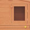 vidaXL Large Rabbit Hutch Small Animal House Pet Cage with Roofs Wood