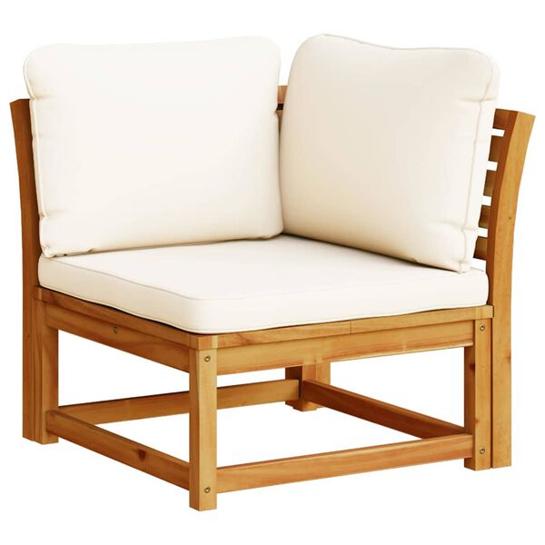 vidaXL 3 Piece Garden Lounge Set with Cushions Solid Wood Acacia