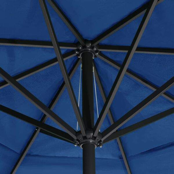 vidaXL Garden Parasol with Aluminium Pole 500 cm Azure Blue