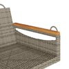 vidaXL Swing Bench Grey 63x62x40 cm Poly Rattan