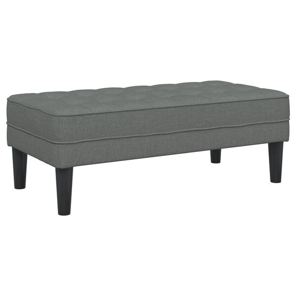 vidaXL Bench Dark Grey 113x57x39 cm Fabric