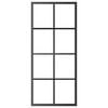 vidaXL Sliding Door Aluminium and ESG Glass with Hardware 76x205cm