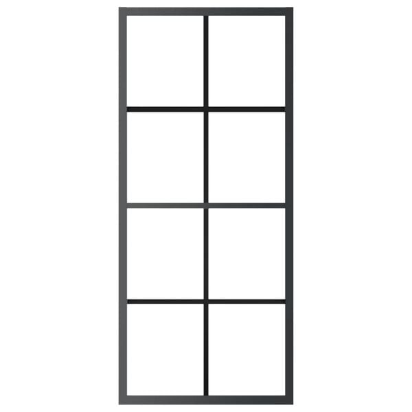vidaXL Sliding Door Aluminium and ESG Glass with Hardware 76x205cm