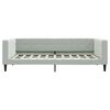 vidaXL Daybed with Trundle without Mattress Light Grey 100x190 cm
