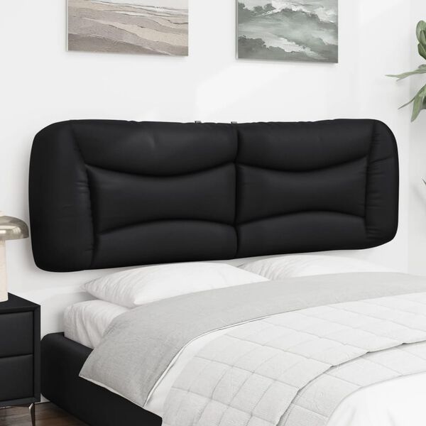 vidaXL Headboard Cushion "Hvar" Black 153 cm Faux Leather