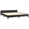 vidaXL Bed Frame without Mattress Black King Faux Leather