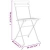 vidaXL 3 Piece Folding Bistro Set Solid Wood Teak and Steel