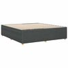 vidaXL Bed Frame without Mattress Dark Grey King Fabric