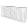 vidaXL Gabion Wall with Covers Galvanised Steel 300x50x150 cm