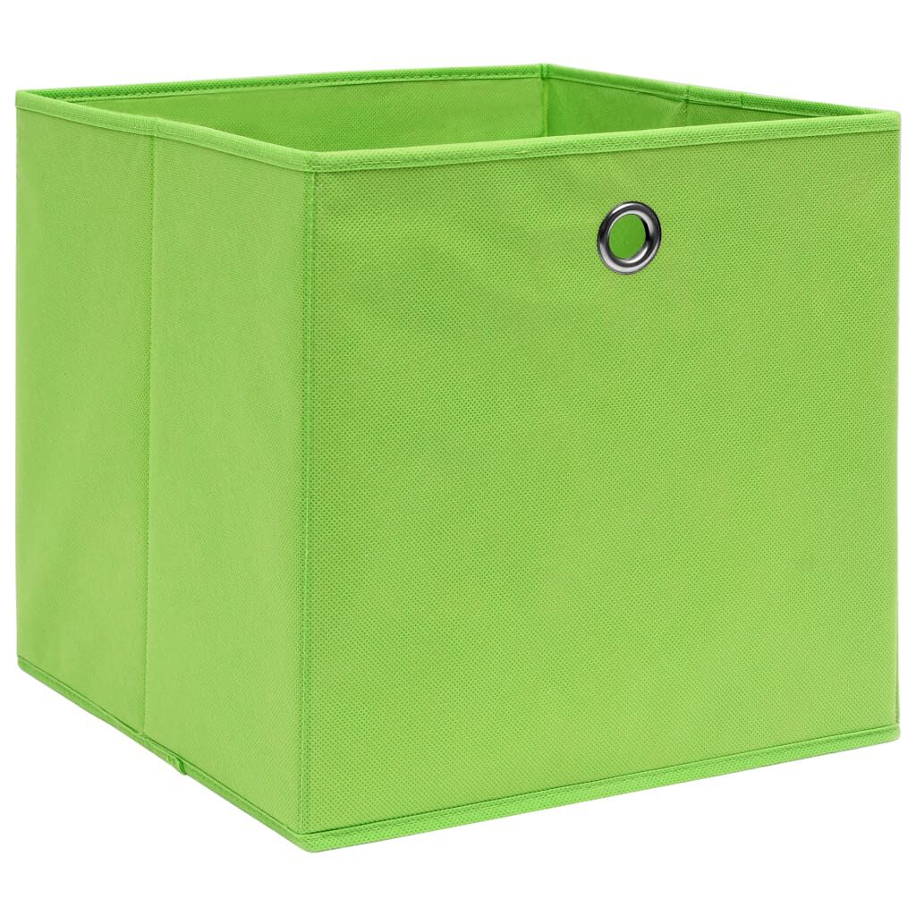 vidaXL Storage Boxes 4 pcs Green 32x32x32 cm Fabric