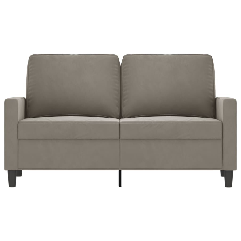 vidaXL 2-Seater Sofa Light Grey 120 cm Velvet