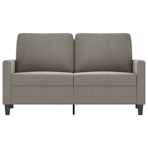 vidaXL 2-Seater Sofa Light Grey 120 cm Velvet