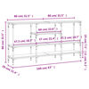 vidaXL Console Table Smoked Oak 160x29x80 cm Engineered Wood