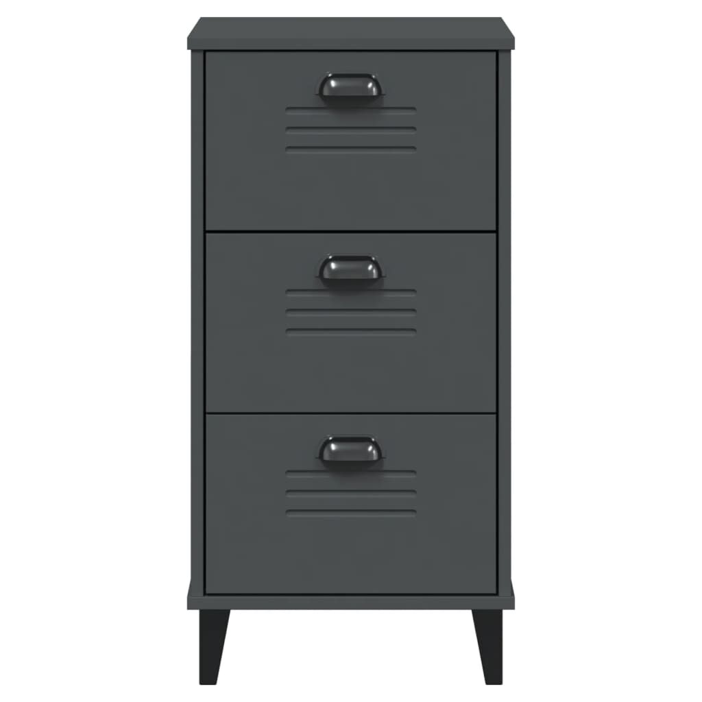 vidaXL Bedside Cabinet VIKEN Anthracite Grey Engineered Wood