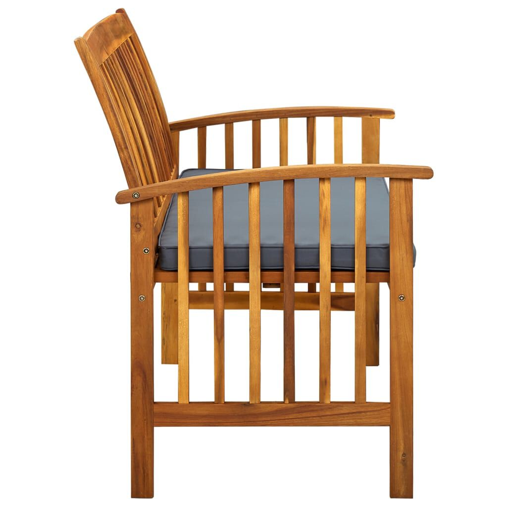 vidaXL Garden Bench with Cushion 119 cm Solid Acacia Wood