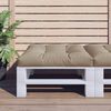 vidaXL Pallet Cushion Taupe 80x80x12 cm Fabric