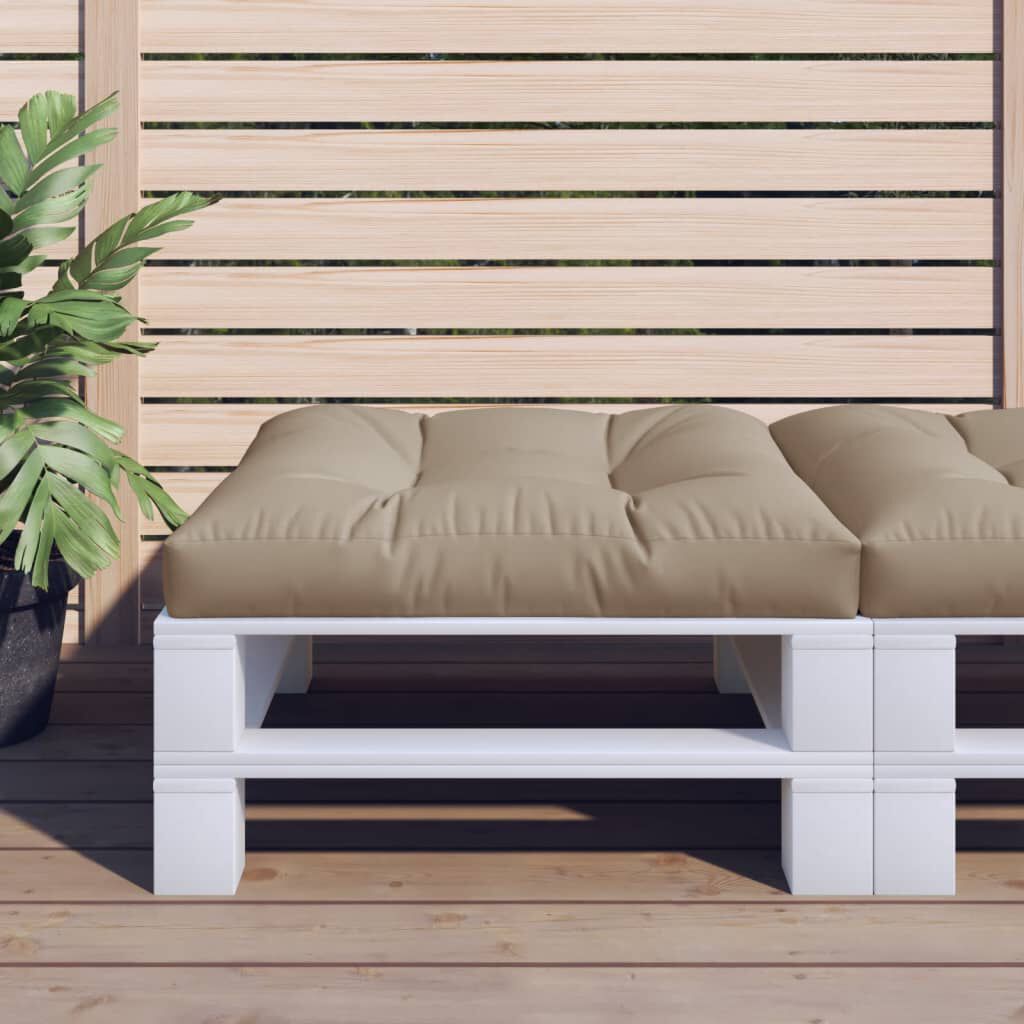 vidaXL Pallet Cushion Taupe 80x80x12 cm Fabric