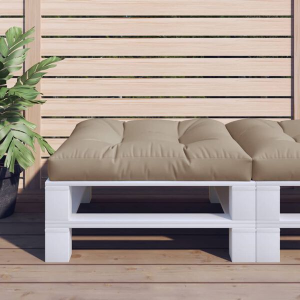 vidaXL Pallet Cushion Taupe 80x80x12 cm Fabric