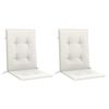 vidaXL Lowback Chair Cushions 2 pcs Melange Cream 100x50x4 cm Fabric