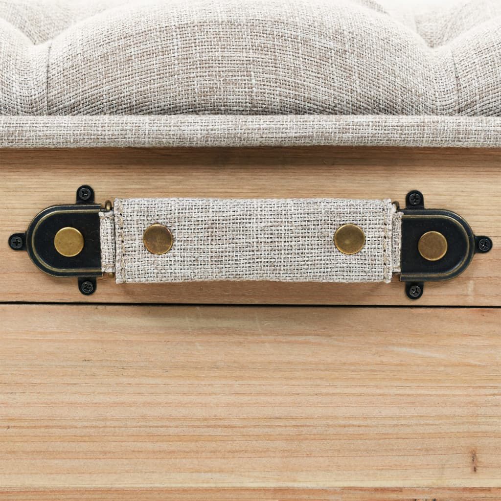 vidaXL Storage Bench 110 cm Solid Wood Fir