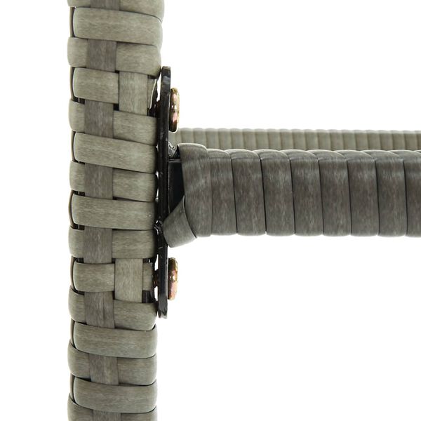 vidaXL Bar Stools with Cushions 2 pcs Grey Poly Rattan