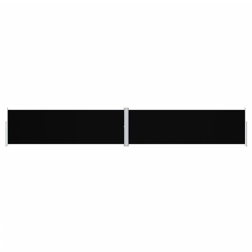 vidaXL Retractable Side Awning Black 160x1000 cm
