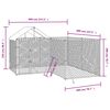 vidaXL Outdoor Dog Kennel with Roof Silver 4x4x2.5 m Galvanised Steel
