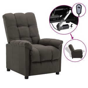 vidaXL Electric Recliner Chair Taupe Fabric