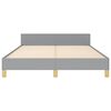 vidaXL Bed Frame without Mattress Light Grey Queen Fabric