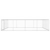 vidaXL Outdoor Dog Kennel Galvanised Steel 760x760x185 cm