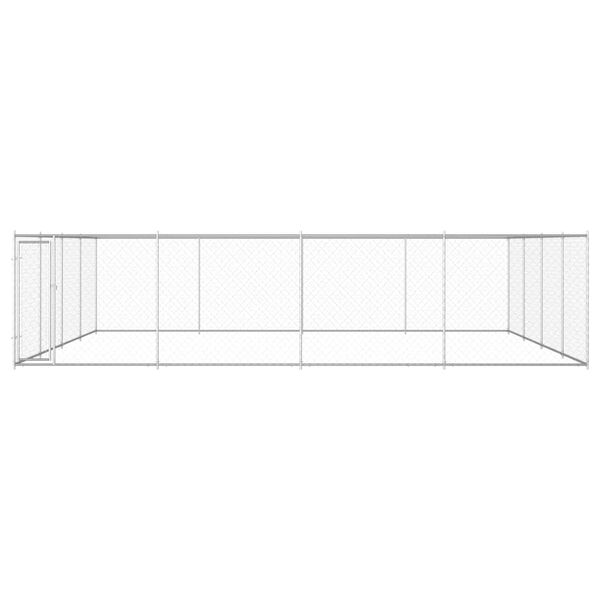 vidaXL Outdoor Dog Kennel Galvanised Steel 760x760x185 cm