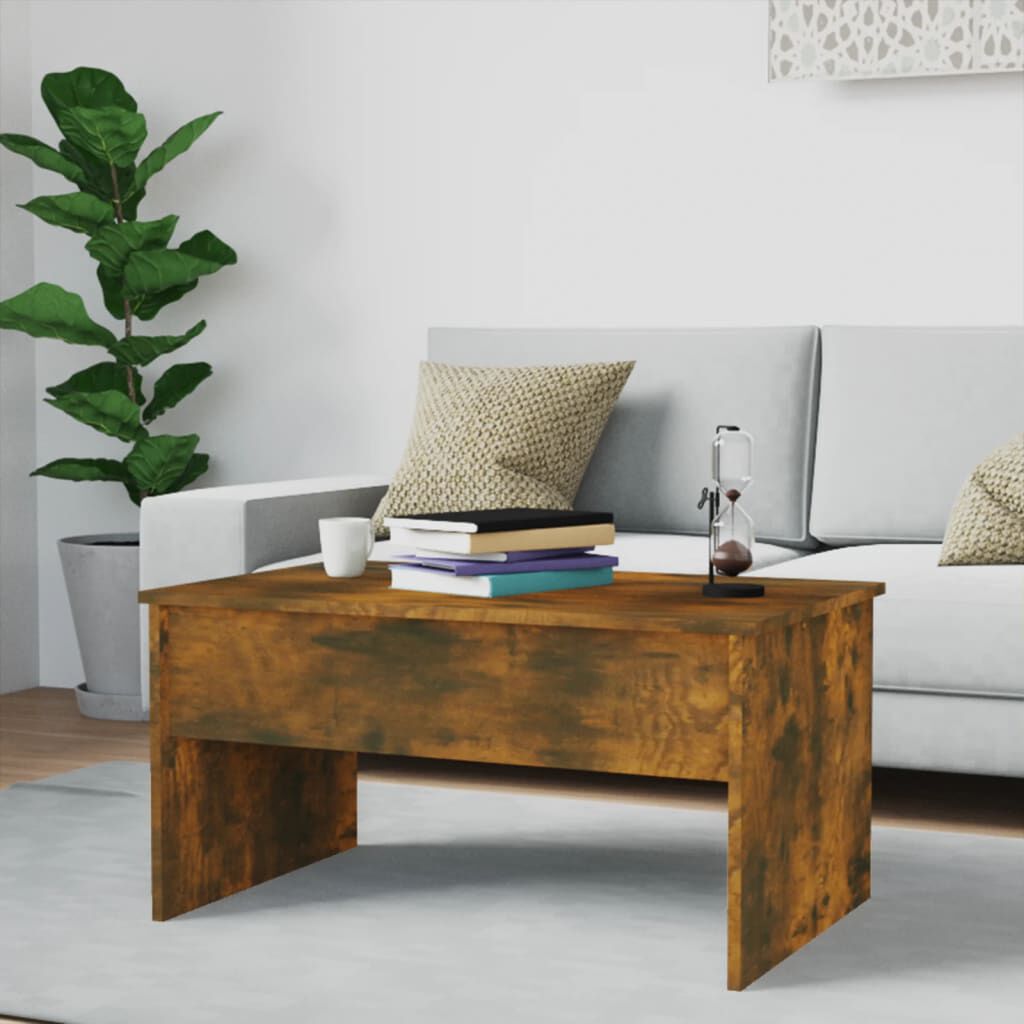 vidaXL Coffee Table Smoked Oak 80x50.5x41.5 cm Engineered Wood