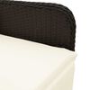 vidaXL 9 Piece Garden Bistro Set with Cushions Brown Poly Rattan