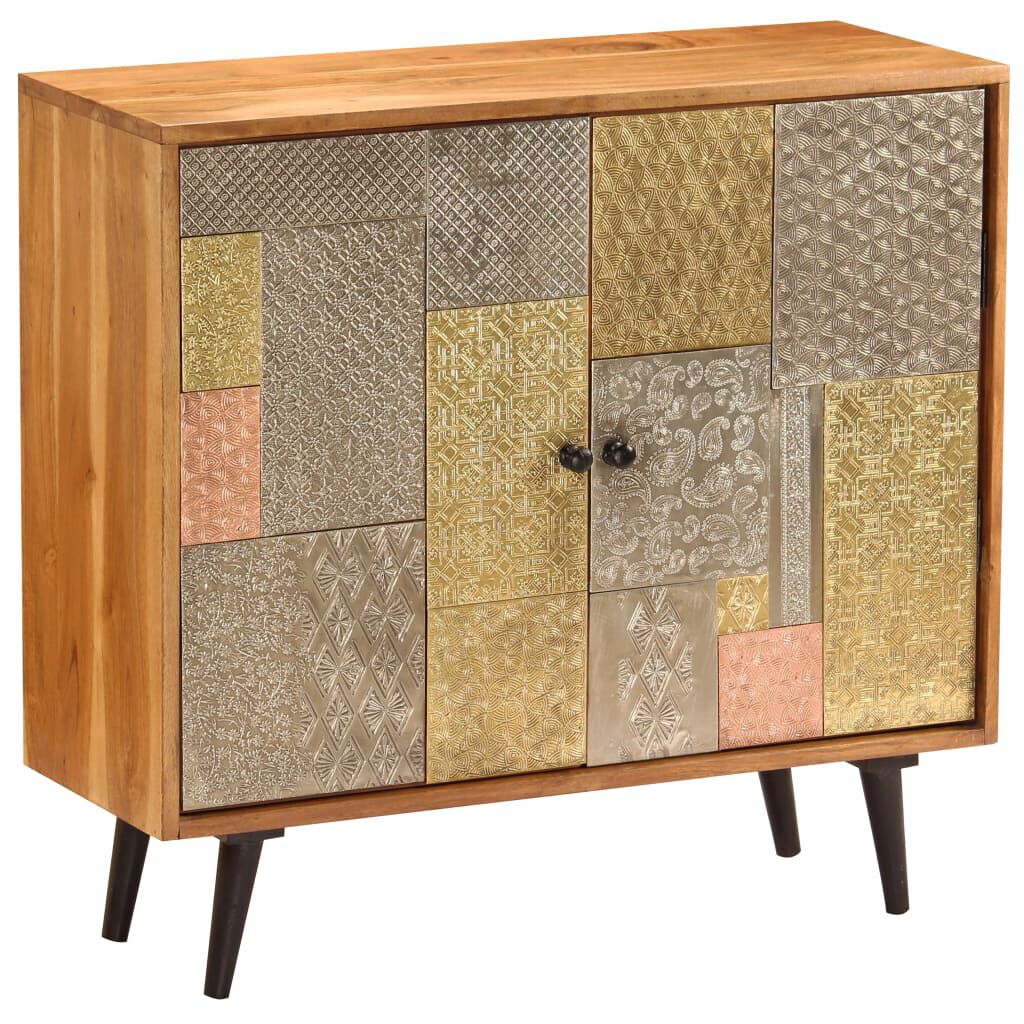 vidaXL Sideboard 80x30x75 cm Solid Acacia Wood