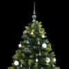 vidaXL Artificial Hinged Christmas Tree 300 LEDs & Ball Set 210 cm