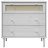 vidaXL Drawer Cabinet SENJA Rattan Look White 80x40x80 cm Solid Wood Pine