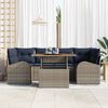 vidaXL Garden Sofa Set with Cushion Manual 7 pcs Grey and navy blue