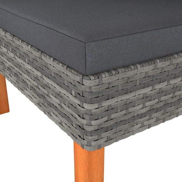 vidaXL Corner Sofa Poly Rattan and Solid Eucalyptus Wood