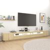 vidaXL TV Cabinet with LED Lights Sonoma Oak 300x35x40 cm